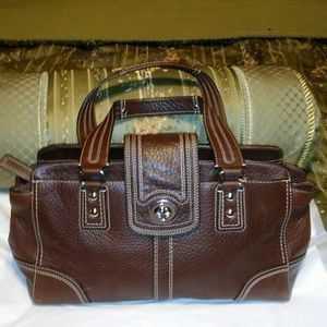 Coach brown leather handbag